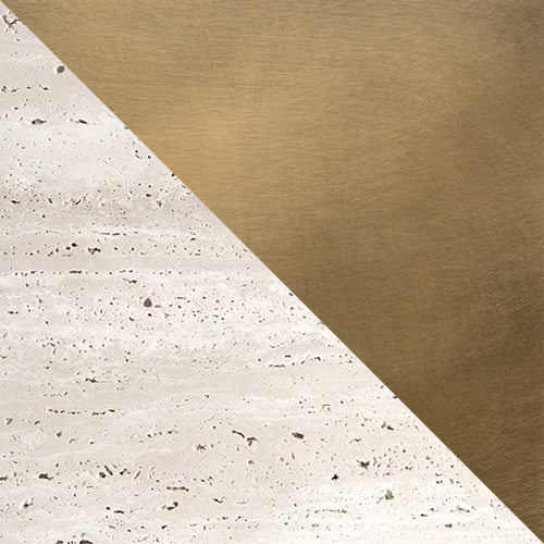Travertine with Aged Brass
