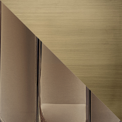 Mocca (MOCCA) Glass with Golden Bronze Metalwork and Black Silk-covered Cable