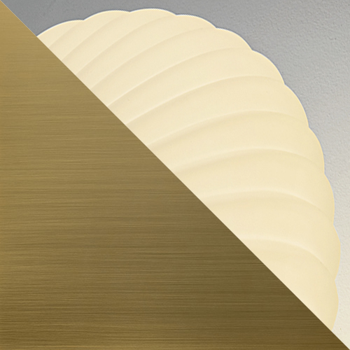 Matt Opal (Opal) Glass with Brushed Brass Metalwork