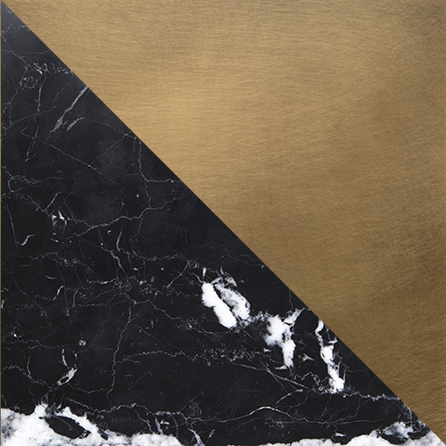 Nero Marble (NE) with Aged Brass
