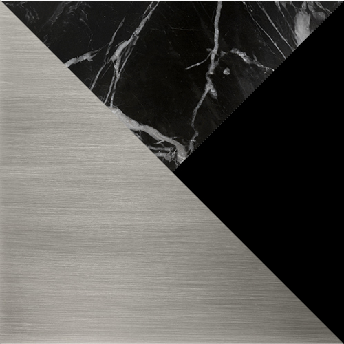 Brushed Nickel (BN) with Gloss Black and Black Marble