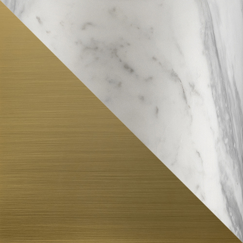 Brushed Brass with Polished Natural Stone