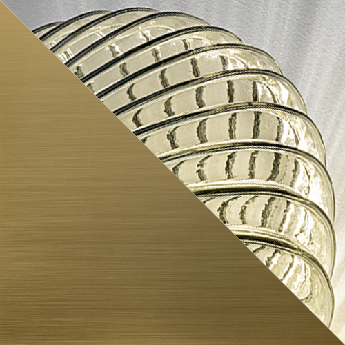 Brushed Brass Metalwork with Smoke (SMOKE) Glass