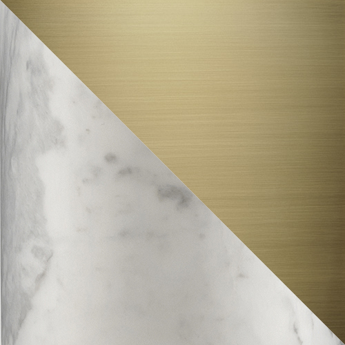 Natural Stone with English Brass (EBR). Metal Shade Interior Is White.