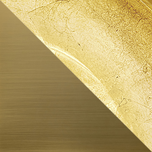 Brushed Brass Metalwork with Gold Leaf (GL) Glass