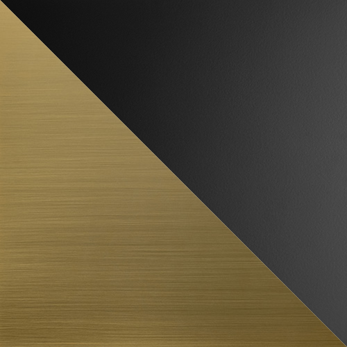 Brushed Brass with Satin Black and Matt Opal Glass