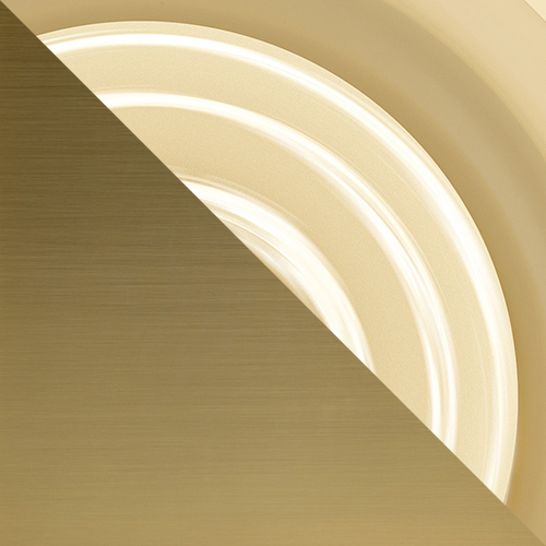 Gloss Cream Glass with Brushed Brass Metalwork