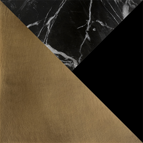 Aged Brass (ABR) with Gloss Black and Black Marble