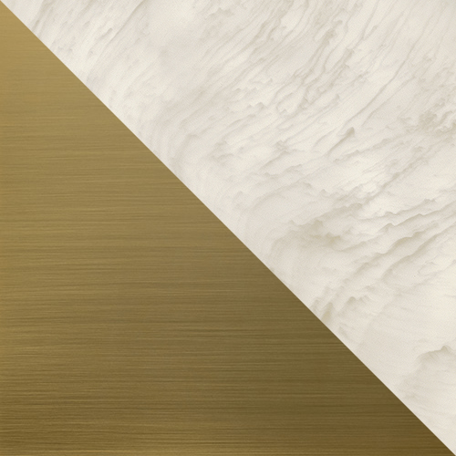 Brushed Brass with Faux Alabaster