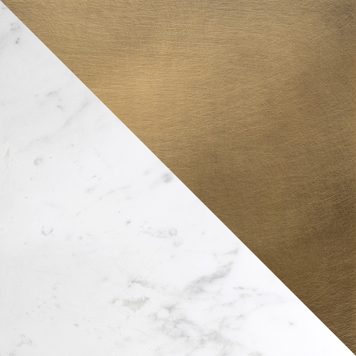 Blanco Marble (BC) with Aged Brass